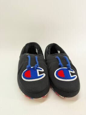 Champion University Mixer Slippers Men’s Size 8 Black Fleece House Shoes